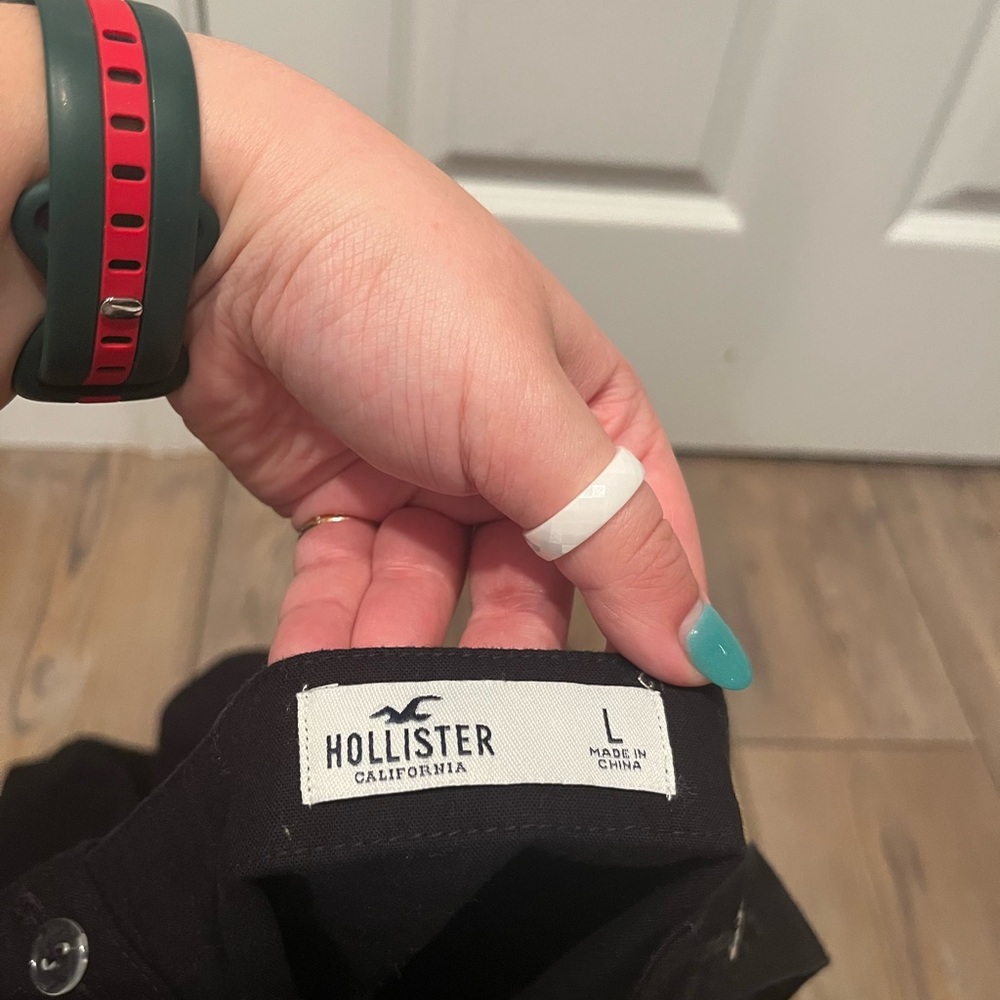 Hollister Black Button-Front Mini Dress - Picture 2 of 2